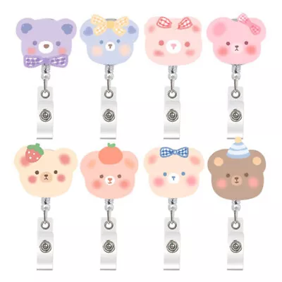 Reel Keychain Card Holder Accessories Name Badge Clip Nurse Badge Holder Cute☆ • $1.85