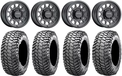 Method 414 15  Wheels Black +13mm 32  Liberty Tires Honda Pioneer 1000 / Talon • $1920.60