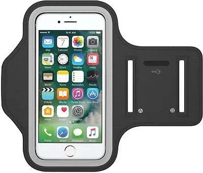 £4.99 • Buy Black Mobile Phone Armband Pouch Holder For Sports Running Jogging