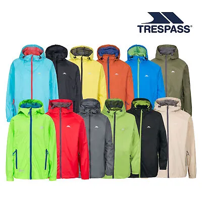 Trespass Adults Waterproof Jacket Packaway Lightweight Raincoat Qikpac • £30.99
