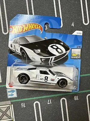 Hot Wheels 2024 Ford GT40 FACTORY FRESH 2/10 8 Ball White And Black Short Card • $2.99
