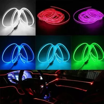 5m Car Interior Atmosphere Wire Auto Strip Light LED Decor Lamp Accessories USB • $7.99