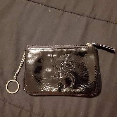 Victoria's Secret Mini Bag Wallet Key Chain Clutch Black Patent Leather 4 X6.25  • $9.99