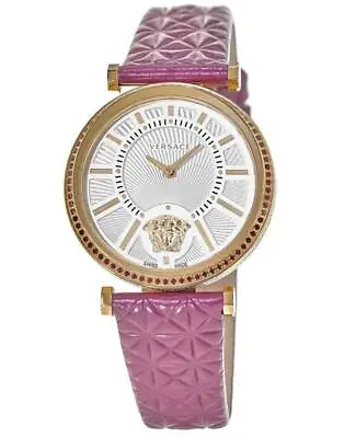 $424.08 • Buy New Versace V-Helix Gold Plated Leather Strap Women's Watch VQG070015