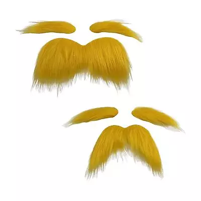 Fake Beard And Eyebrows Set Mustache Fancy Dress Decoration DIY Fake Facial • £5.62