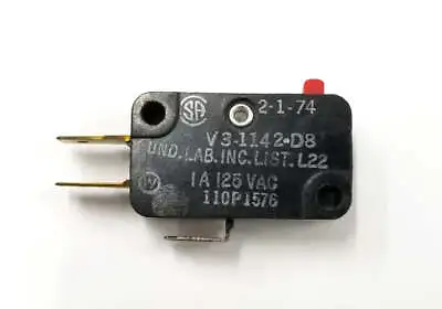 Micro Switch V3-1142-D8 SPDT ON-(ON) Pin Plunger Snap Action Switch 1A @ 125V AC • $2.99