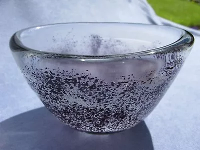 Willy Johansson Of Norway Art Glass Bowl Signed WJ 55 Hadeland As In 1955 • £45