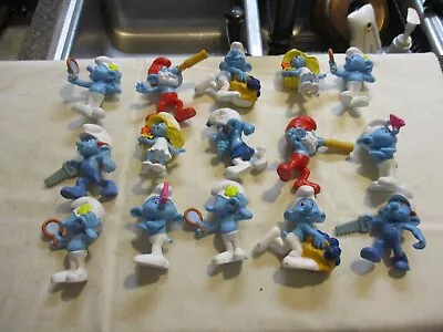 Lot Of 15 McDonalds Smurfs Happy Meal Toys Figures Cake Toppers 2011-2013 Lot 3A • $19.95