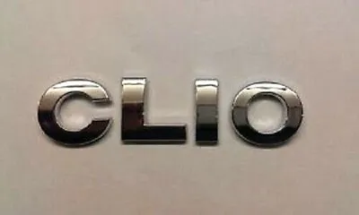 New Chrome 3D Self-adhesive Car Letters Badge Emblem Sticker Spelling CLIO • £5.99