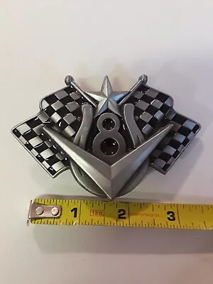 V-8 Checkered Flag Belt Buckle Very Cool • $12.99