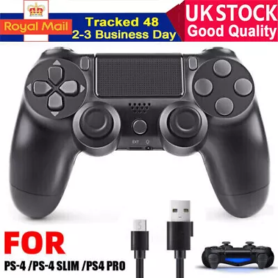 UK Wireless Controller Bluetooth Gamepad Joy-stick For Sony PS-4/Slim/Pro- Black • £15.99