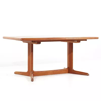 Dyrlund Style Mid Century Danish Teak Expanding Dining Table With 2 Leaves • $3347