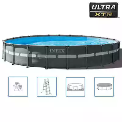 INTEX Swimming Pool Set Frame Lounge Round Ultra XTR 26340GN VidaXL • £1620.99