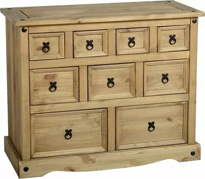 Corona Merchant Chest Of Drawers Accessories Storage Light Waxed Solid Pine • £184.99