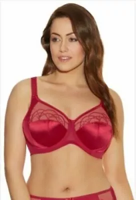 Elomi Cate Collection Full Bra 38DD Valentine Red Wire Free 4033 • $49.99