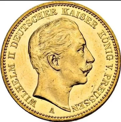 1897-A Wilhelm II Prussia 20 Mark Gold Coin German States Pure Fine BU Lustrous! • $629.99