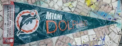 Winning Streak 1966 Miami Dolphins Wool Throwback Pennant New With Tag • $20