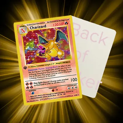 $8.50 • Buy 1st Ed Charizard 1999 4/102 Base Set Pokemon Card STICKER