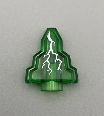 LEGO Monster Rock Stepped (Moonstone) W/ Lightning Pattern Trans Green 9466 9468 • $16.99