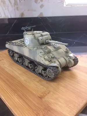 £65 • Buy 1/35 US M4 Sherman Italy 1944 Model Tank Kit Built And Painted