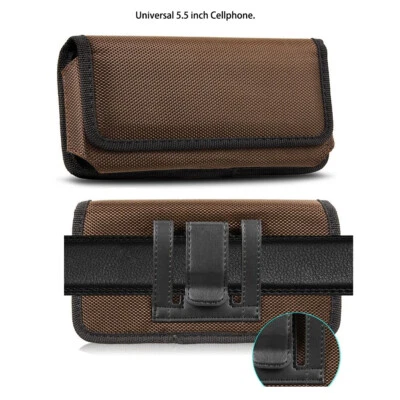 $17.99 • Buy Mobile Phone Belt Clip Pouch Case Holster Cover Horizontal Nylon Carrying Case