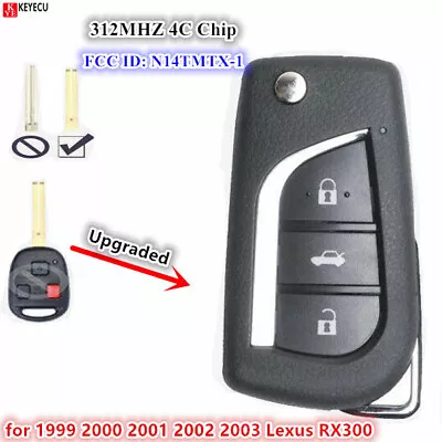 For 1999 2000 2001 2002 2003 Lexus RX300 Upgraded Flip Remote Key Fob N14TMTX-1 • $15.92