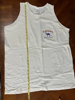 Vintage 90s Camel Cigarettes Smoking Logo Tank Top T Shirt Size XL Made In USA • $19.99