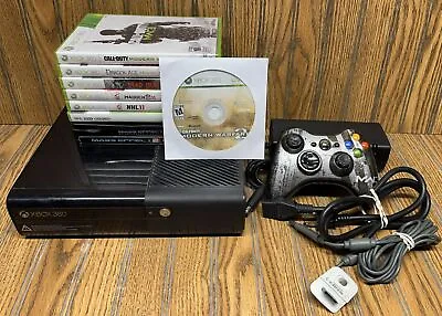 Microsoft Xbox 360 E Console 1538 W/ Controller & 9 Games Call Of Duty - Tested • $98.99