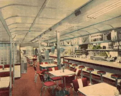 C1940s Stroudsburg PA Colonial Diner Area Interior & Exterior Vintage Postcard • $17.64