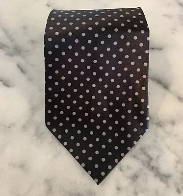 Striped Thin Lightweight Black Polka Dot Tie Machine Washable • $8