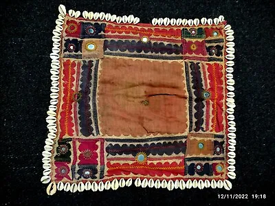 Vintage Handmade Cotton Mirror Embroidered Rabari Kuchi Ethnic Antique Patch 18 • $38