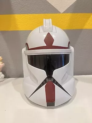 STAR WARS Clone Trooper Talking Voice Changer Helmet Hasbro Target Exclusive Red • $115.19