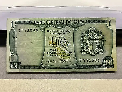 1967 1 Lira Malta Circ. #3761 • $19.25