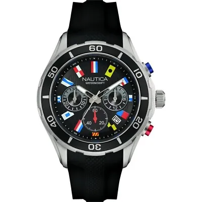 Nautica NST12 Flags Chronograph Watch Quartz VG Cond!! • £70