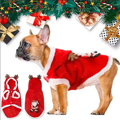 Christmas Pet Costume Dog Winter Padded Coat Warm Xmas Clothes Sweater M/L/XL US • $6.95