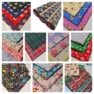 Christmas Halloween Poly Cotton Material Print Dress Craft Quilting Fabric 44  • £2.89