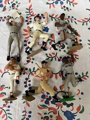 Lot Of 6  MLBP Action Figures Vintage 4” Baseball Kelly Sax Gehrig Mitchell • $24