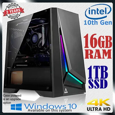 $819 • Buy Intel 10th Gen Computer 16GB RAM 1TB SSD Home Office & Gaming Desktop PC Core I7
