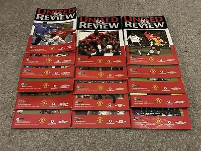 Manchester United Home Programmes 2000/01 (x16) • £12