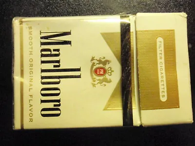 EMPTY Cigarette Box Collectible MARLBORO GOLD W/ Promo Wrapper • $3.75