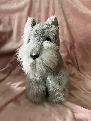 Vintage 1989 Miniature Schnauzer 24K Polar Puff Plush Stuffed Animal Realistic • $30.99