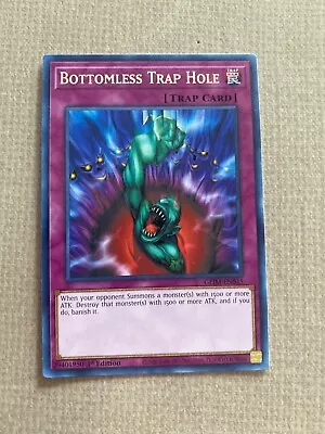 Yu-Gi-Oh! Bottomless Trap Hole Mint Rare 1st Ed GEIM-EN045 • $0.99