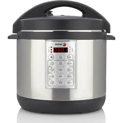 £73.59 • Buy NEW Fagor 6-Quart Kitchen Pot Select Electric Pressure Cooker Instant Rice NEW