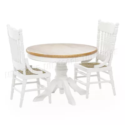 1:12 Miniature Round Table And Chair Kitchen Set Dollhouse Furniture Accessories • $22.09