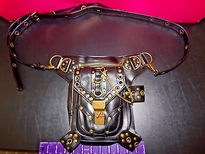 Gothic Steel Moster Crossbody Bag Purse Belt Waist Bag Biker Steampunk VERY COOL • $11.99