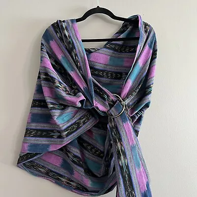 Maya Sling Wrap Womens Purple Blue Black Baby Carrier Ring Cotton 70” • $39.95