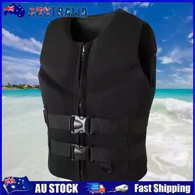 Adult Life Jacket Warm Neoprene Buoyancy Vest Outdoor Accessories (XXXL Black) A • $45.99