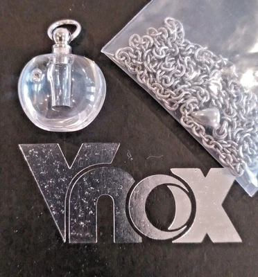$6 • Buy Fillable Mini Glass Bottle Keepsake Vial Pendant Necklace With Chain