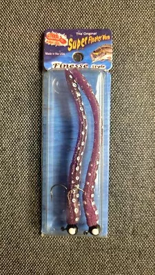Vintage COTEE Super Floater Fishing Worms Pre Rigged W/ Jigheads Purple White Dt • $7.95