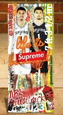 VICTOR WEMBANYAMA 1st NBA Pick SUPREME $2 Bill Pop Art SIGNED By Artist Rency • $65.23